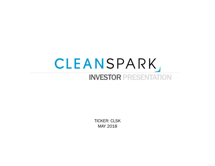 investor presentation