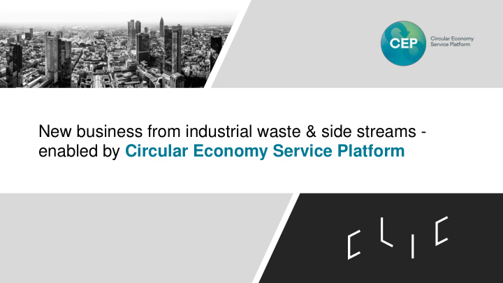 enabled by circular economy service platform join cep