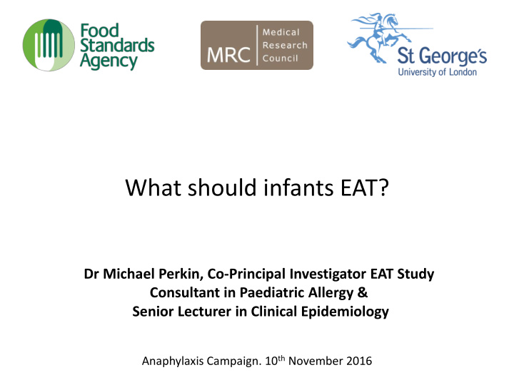 what should infants eat