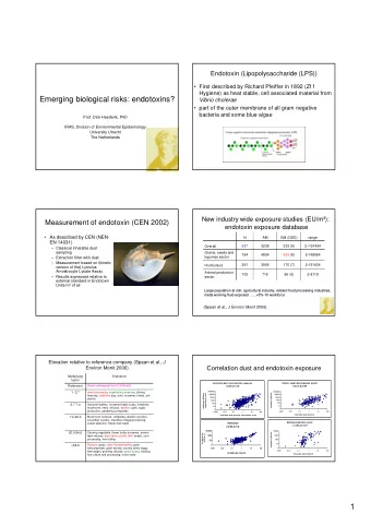 1  Early evidence on health effects  Review of health effects (up to 1997 www.gr.nl)    Cotton