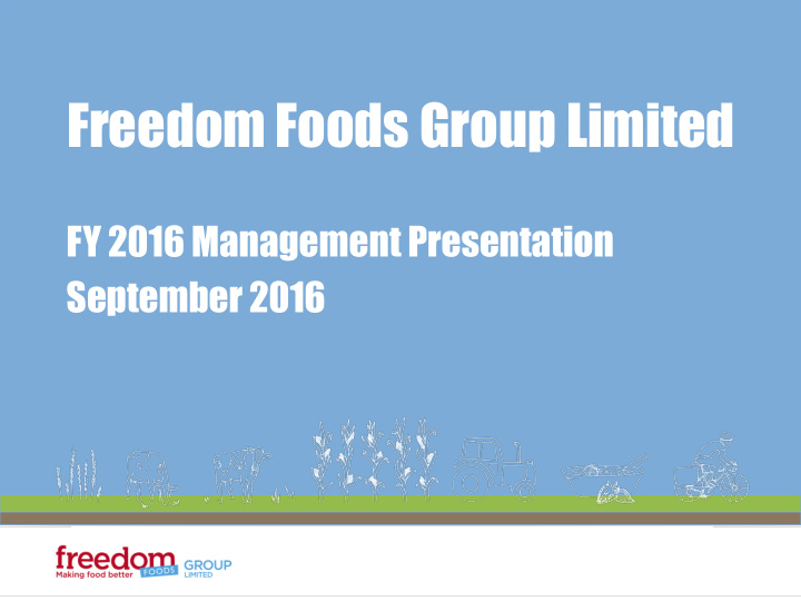 fy 2016 management presentation september 2016 important