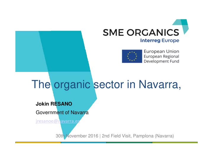 the organic sector in navarra