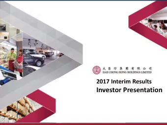 Investor Presentation  Forward-Looking Statements  2  Certain statements contained in this