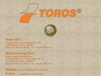 Head Office: Emek Mahallesi, Atat  rk Bulvar  No. 12/B  33100 Akdeniz, Mersin / TURKEY  Phone: