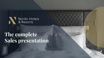 The complete  Sales presentation  One of a Kind, Part of a Team  NHR meeting venues  NHR Preferred