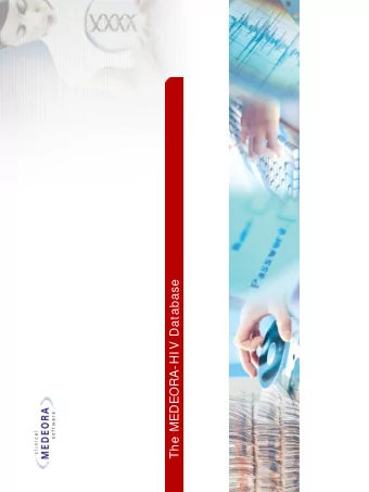 The MEDEORA-HIV Database  Agenda  Concept  Concept  Features  Interfaces    Concept  Quality