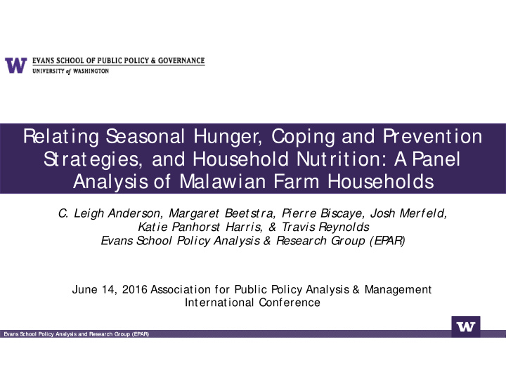 relating s easonal hunger coping and prevention s