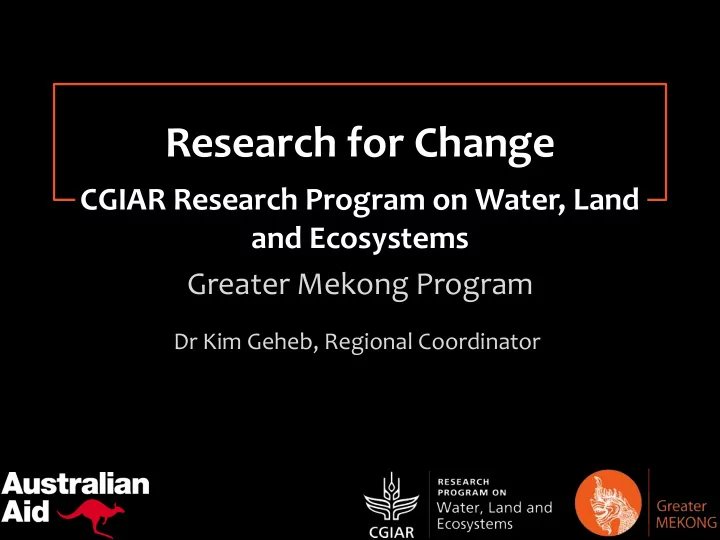 research for change