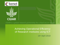 achieving operational efficiency of research institutes