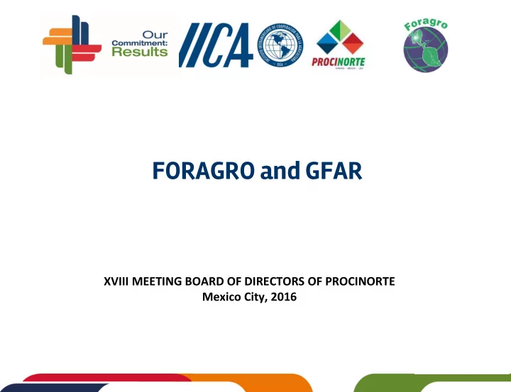 foragro and gfar