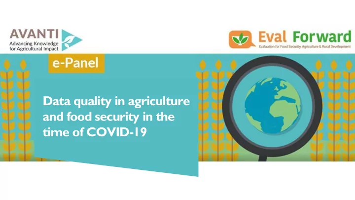 data quality in agriculture
