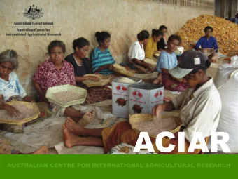 ACIAR AUSTRALIAN CENTRE FOR INTERNATIONAL AGRICULTURAL RESEARCH  ACIAR RESEARCH  PARTNERSHIPS: a