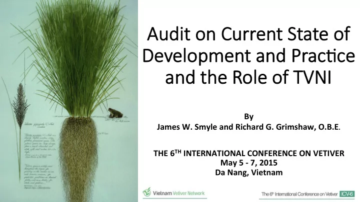 au audit on on cu curren ent s state of e of developme