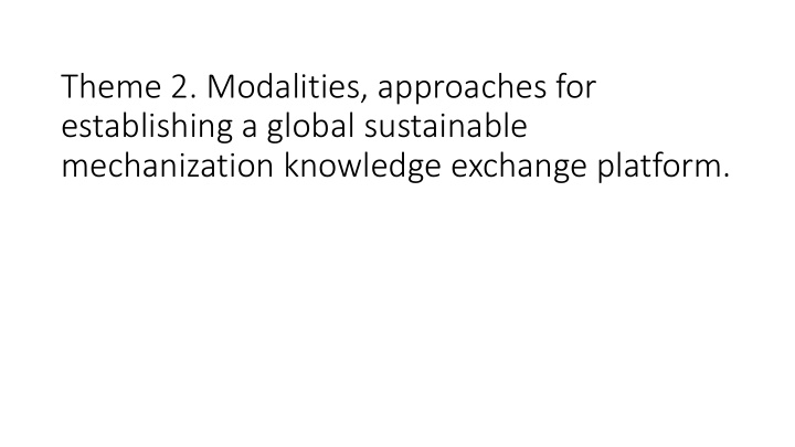 theme 2 modalities approaches for