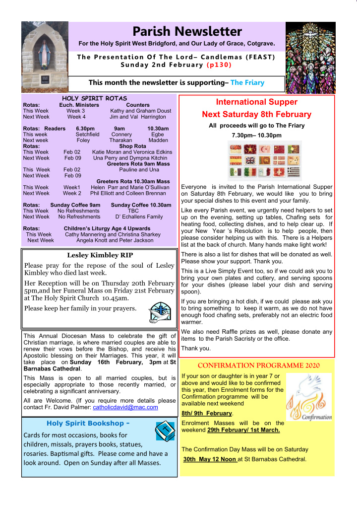 parish newsletter