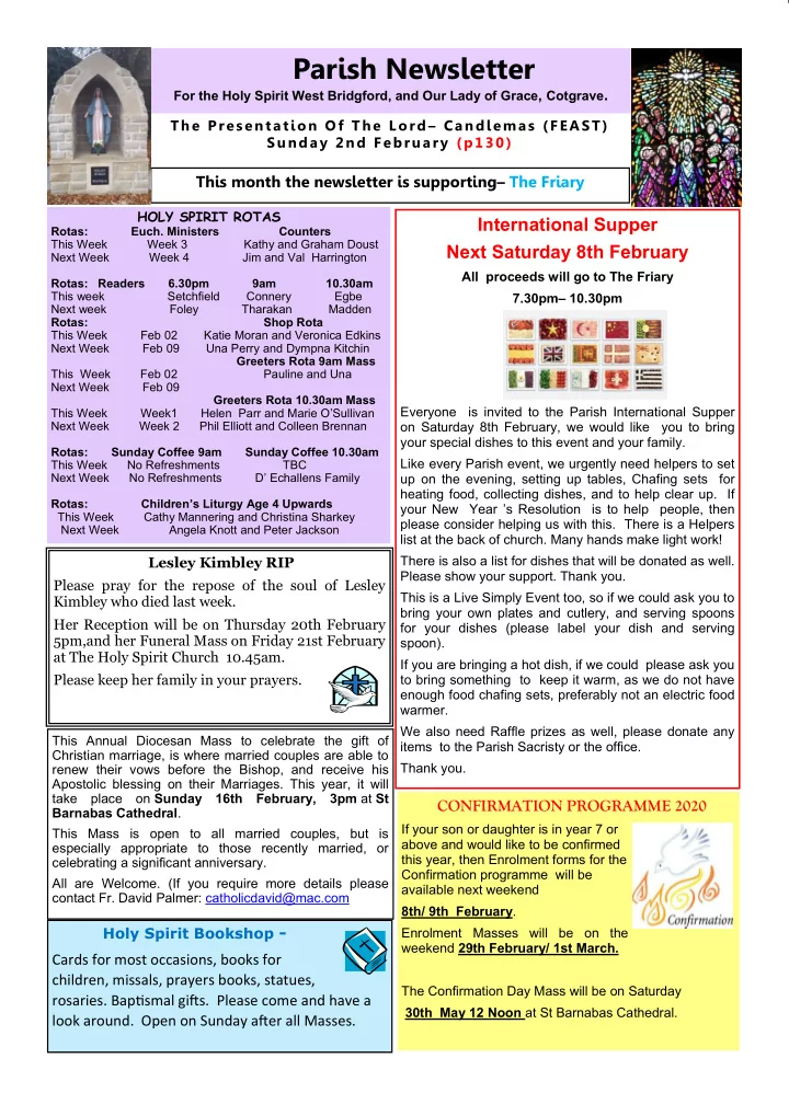 parish newsletter