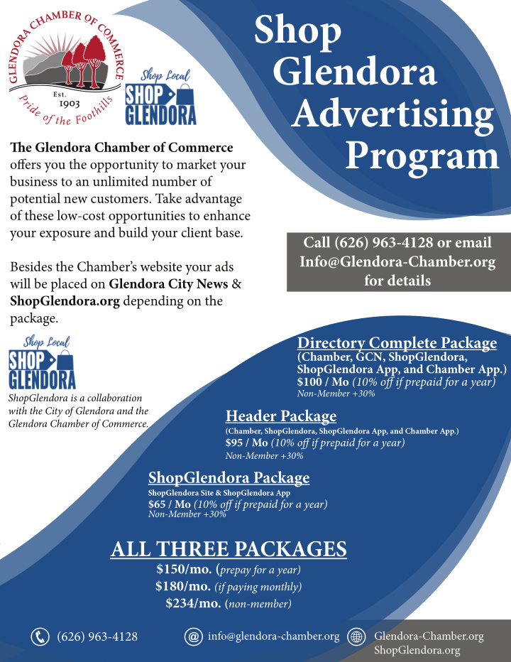 shop glendora advertising program
