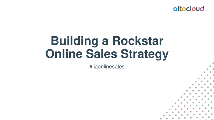 online sales strategy