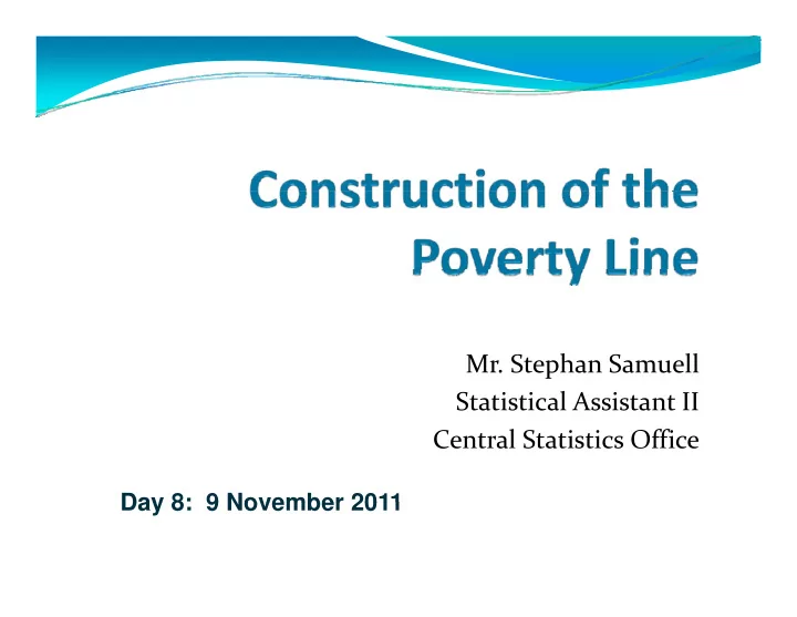 mr stephan samuell statistical assistant ii central