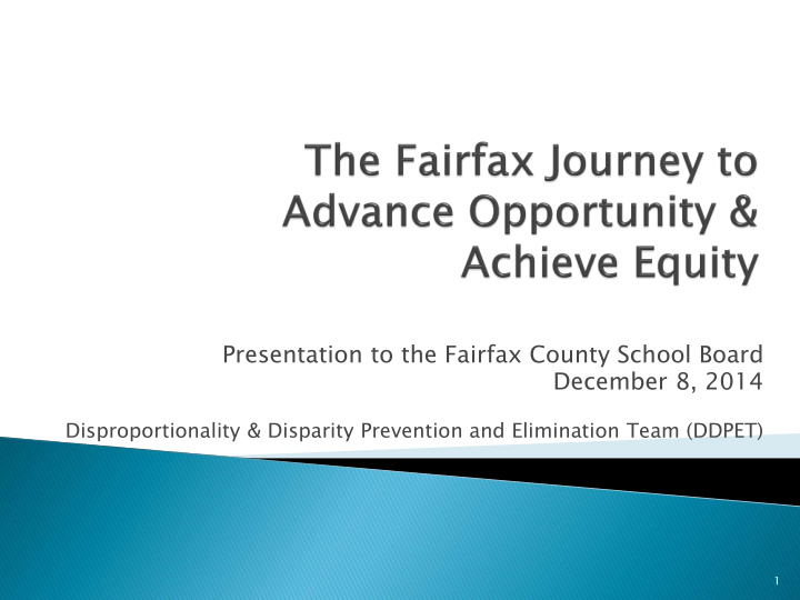 presentation to the fairfax county school board