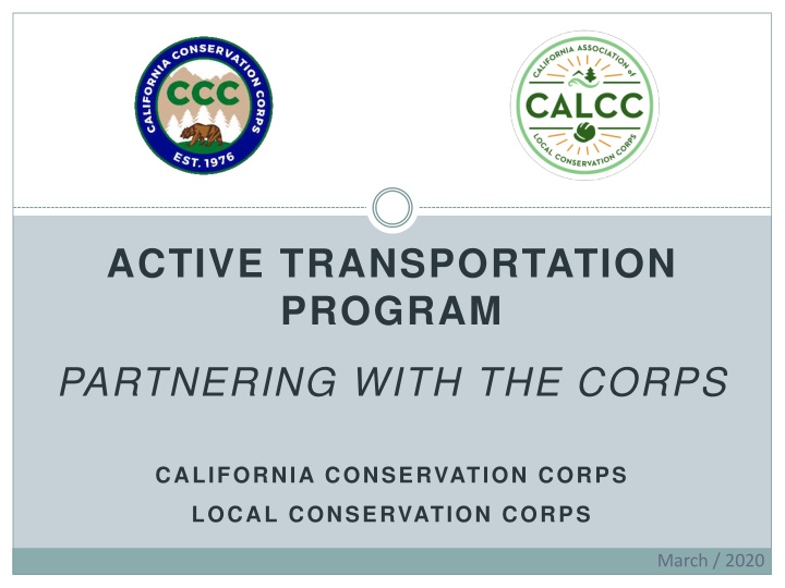 active transportation program partnering with the corps