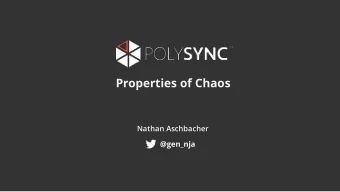 Properties of Chaos  Nathan Aschbacher  @gen_nja  _     we suspect most users are not