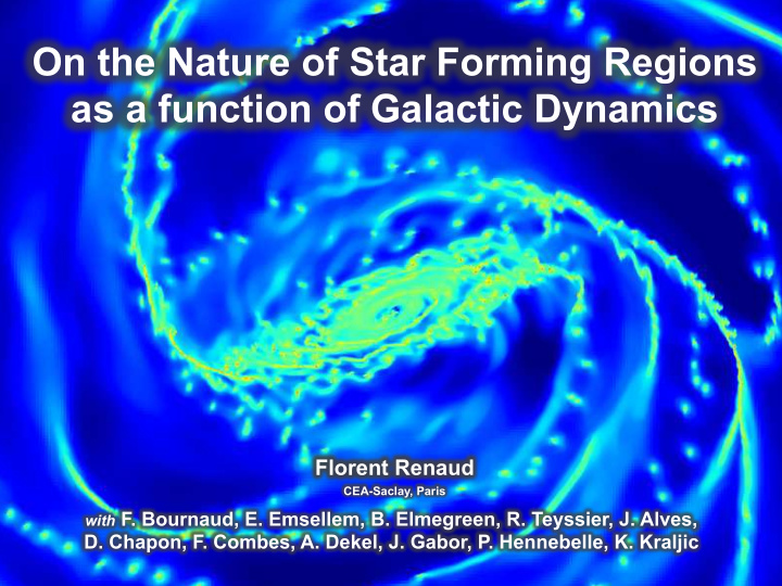 on the nature of star forming regions as a function of