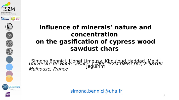 infmuence of minerals nature and concentration on the
