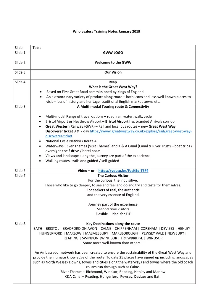 wholesalers training notes january 2019 slide topic slide