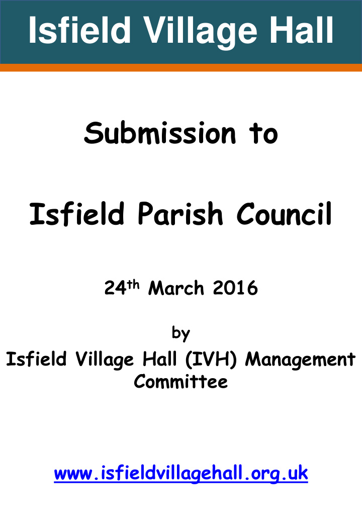 isfield village hall