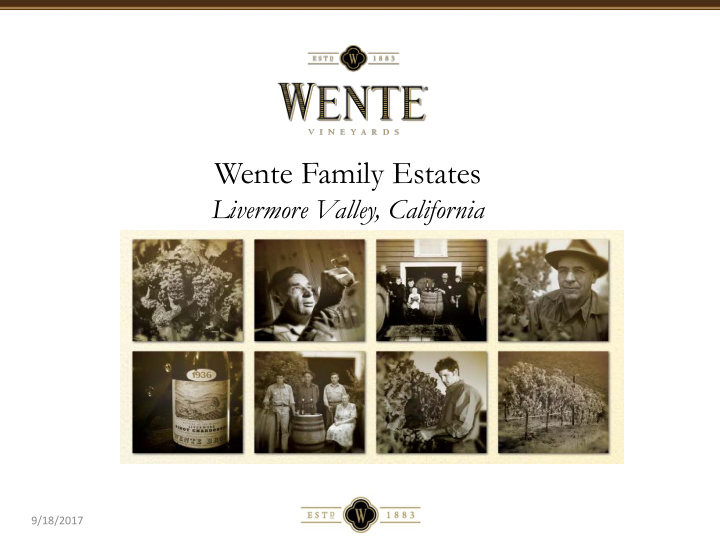 wente family estates