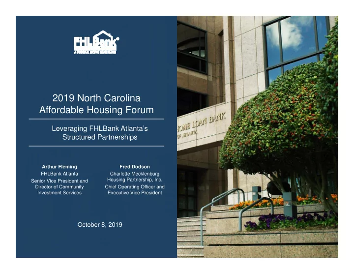2019 north carolina affordable housing forum