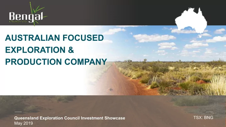 australian focused exploration amp production company