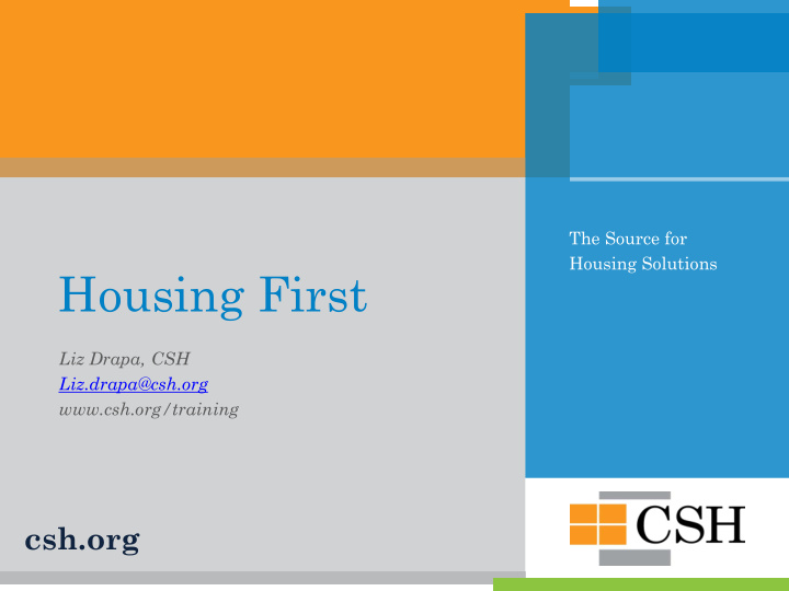 housing first
