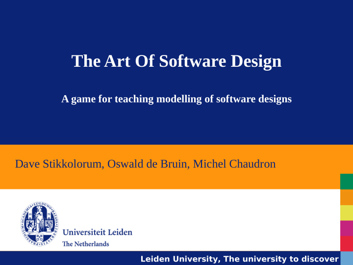 the art of software design