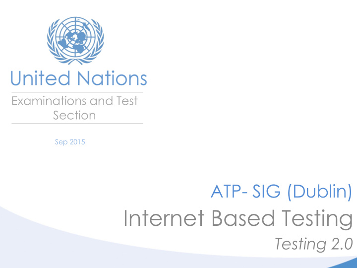internet based testing