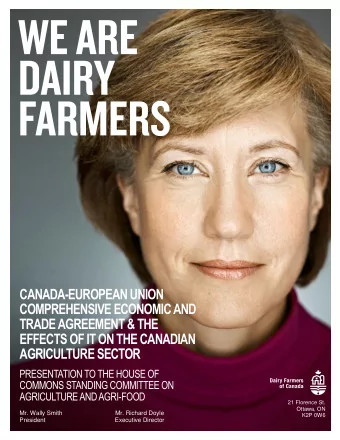 CANADA-EUROPEAN UNION  COMPREHENSIVE ECONOMIC AND  TRADE AGREEMENT &amp; THE  EFFECTS OF IT ON THE