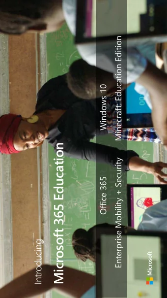 Microsoft 365 Education  Enterprise Mobility + Security  Office 365  Introducing  Overview of