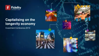 Capitalising on the  longevity economy  Investment Conference 2019  Megatrends: urbanisation  and
