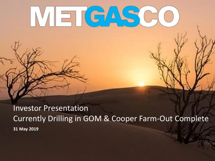 investor presentation