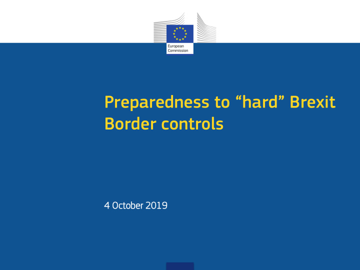 preparedness to hard brexit border controls