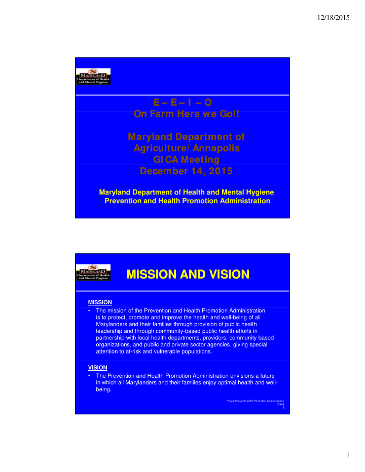 mission and vision mission and vision