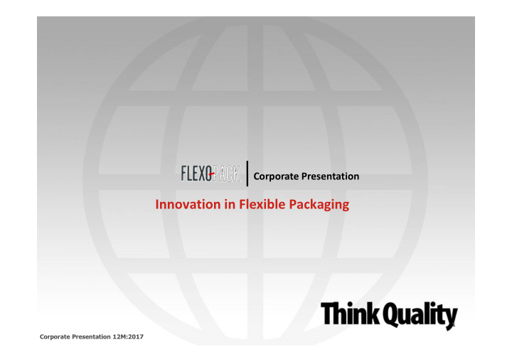 innovation in flexible packaging