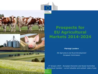 EU Agricultural  Markets 2014-2024  Pierluigi Londero  DG Agriculture and Rural Development