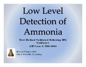 Low Level Low Level Low Level  Low Level  Detection of  Detection of Detection of Detection of