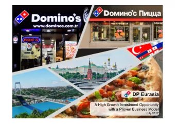 DP Eurasia  A High Growth Investment Opportunity  with a Proven Business Model  July 2017