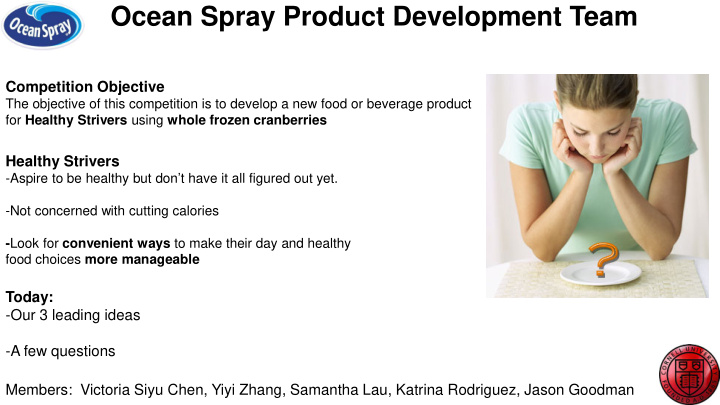 ocean spray product development team