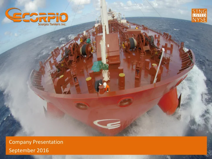 company presentation september 2016