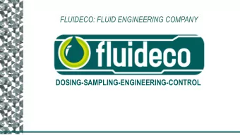 FLUIDECO: FLUID ENGINEERING COMPANY  DOSING-SAMPLING-ENGINEERING-CONTROL  FLUID ENGINEERING COMPANY