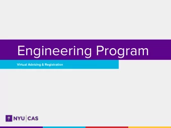 Engineering Program  Virtual Advising &amp; Registration  Dual Degree Program    The CAS +
